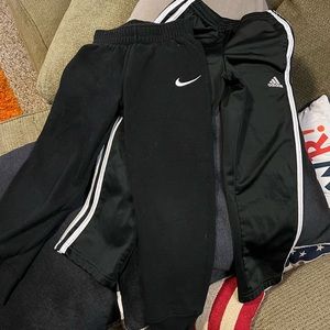 Nike and Adidas boys sweatpants medium